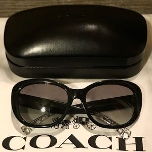 Coach authentic black sunglasses with coach case